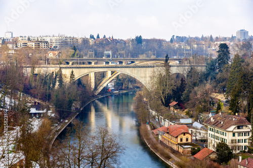 Lorrainebrucke and Lorraineviadukt bridges in Bern - Switzerland photo