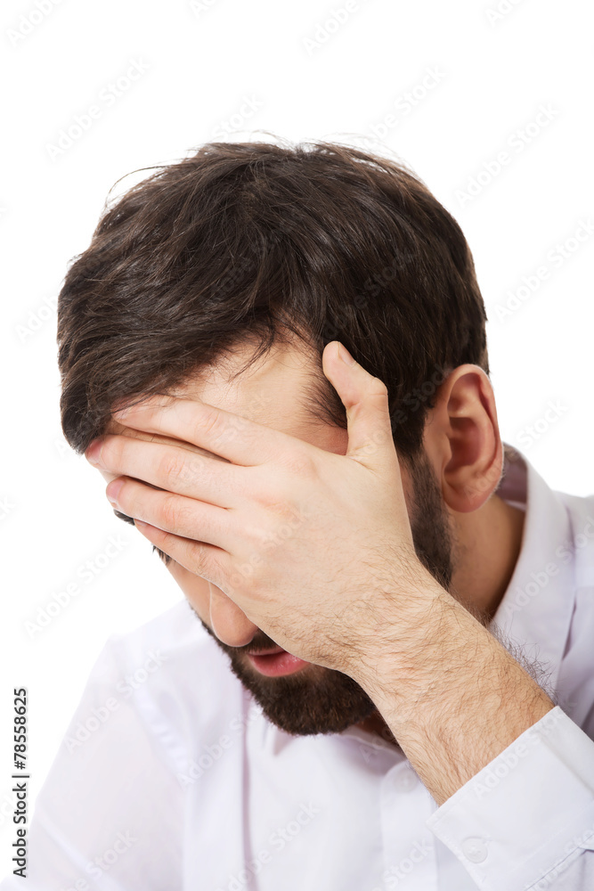 Young depressed businessman. Young depressed businessman.