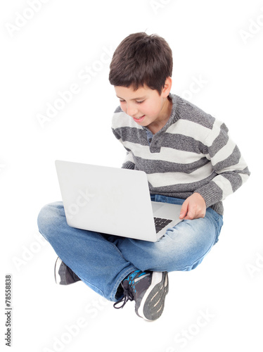 Happy boy with the laptop © Gelpi