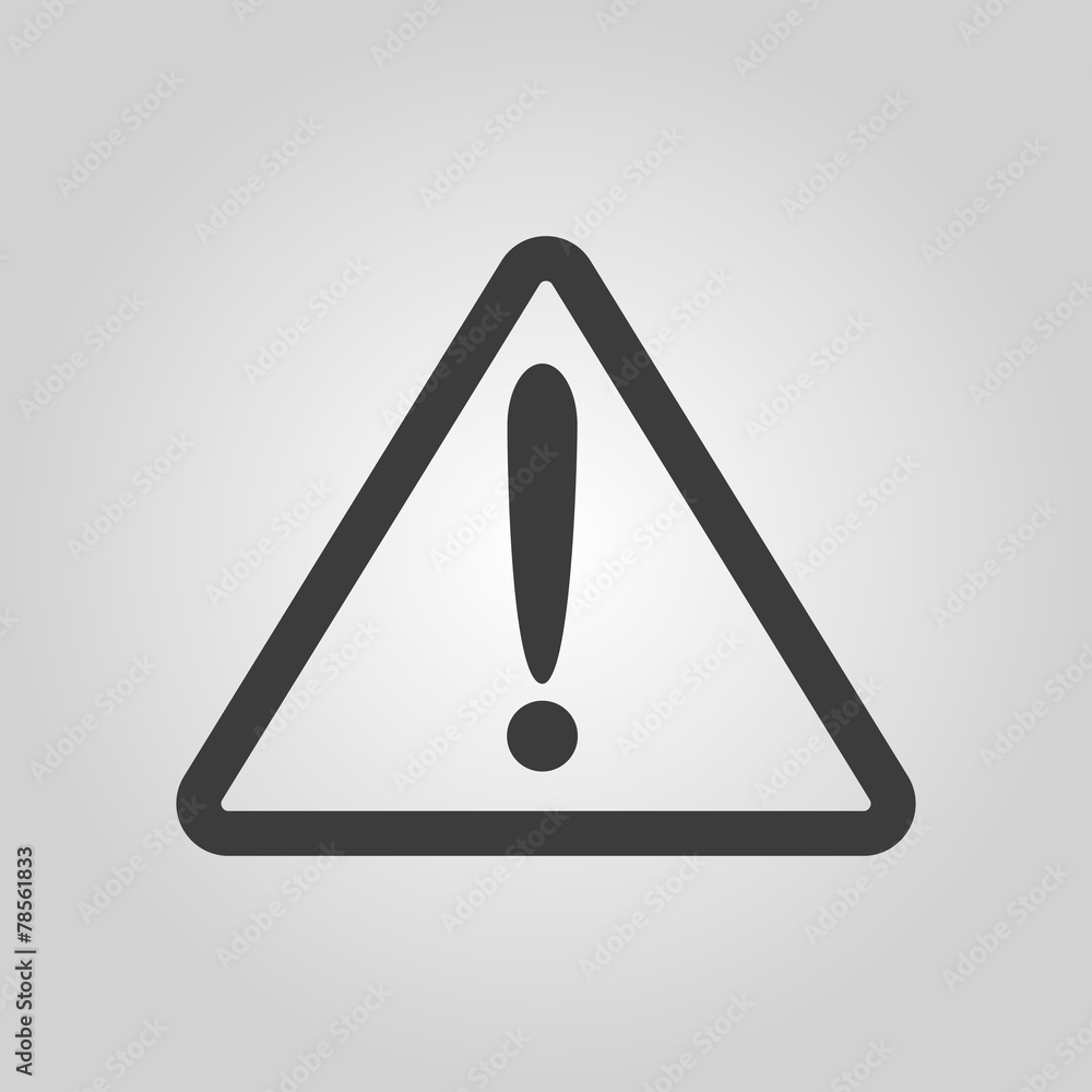 The attention icon. Danger symbol. Flat The attention icon. Danger symbol. Flat