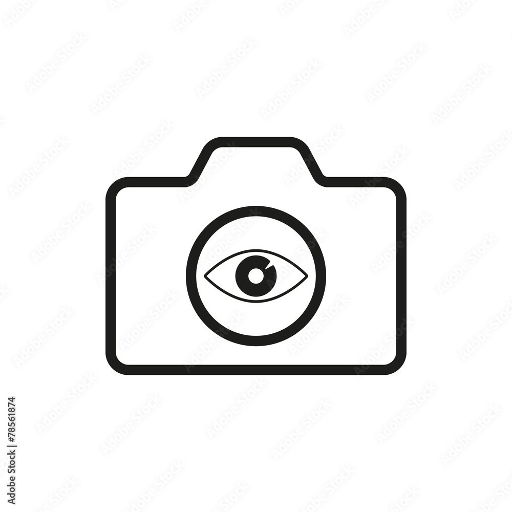 The camera icon. Photo symbol. Flat