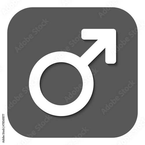 The male icon. Man symbol. Flat