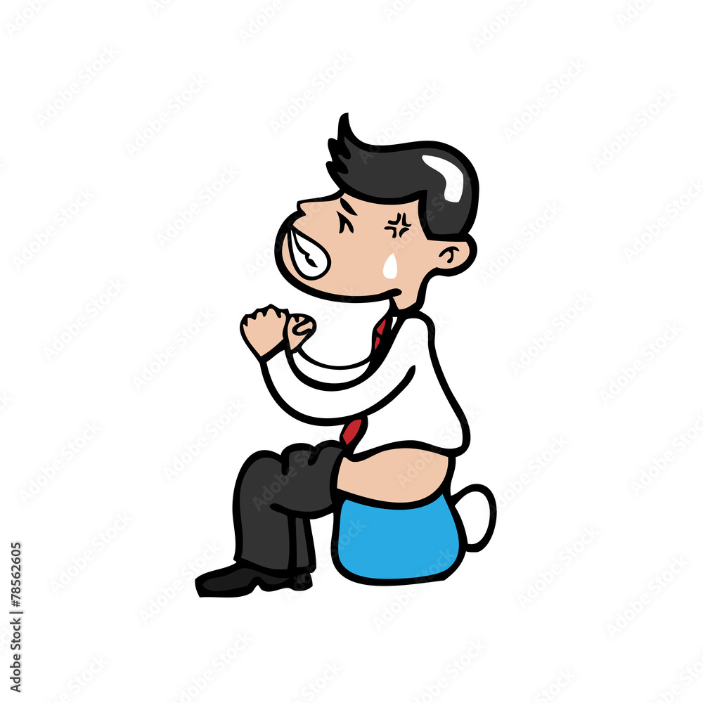 Fototapeta premium Businessman diarrhea