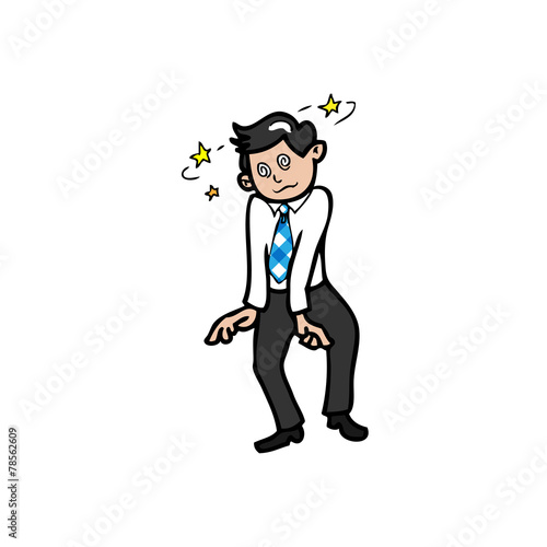 Businessman dizzy