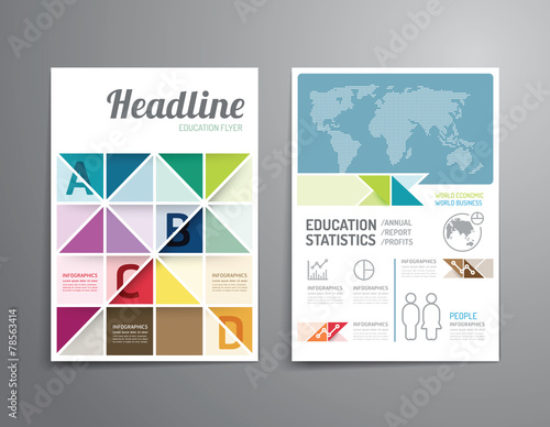 Vector brochure, flyer, magazine cover booklet poster design 
