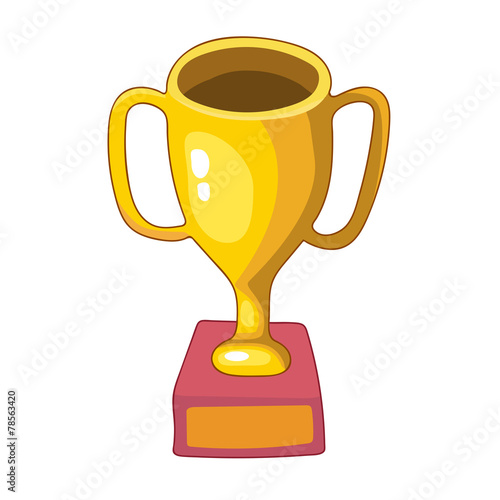 gold trophy isolated illustration