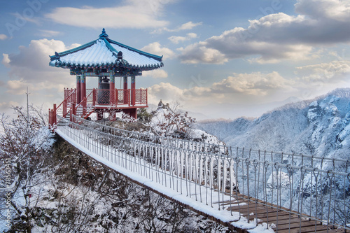 Canvas Print Landscape in winter,Guemosan in korea