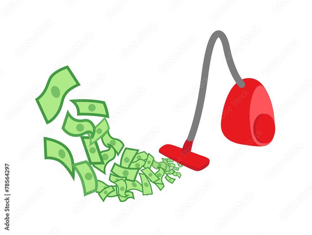 Vacuum cleaner gather money Vacuum cleaner gather money