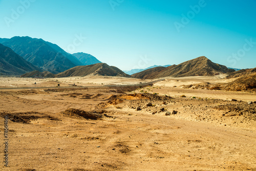 Road through desert, Sinai, Egypt