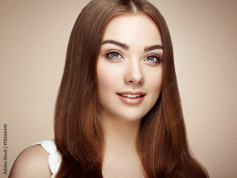 Beautiful woman face. Perfect makeup Beautiful woman face. Perfect makeup