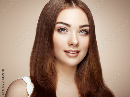 Beautiful woman face. Perfect makeup