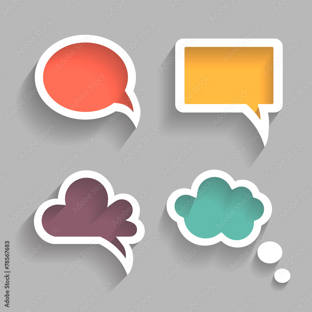 Set of colorful speech bubbles Set of colorful speech bubbles