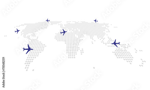 the abstract dotting the map with aircraft flights