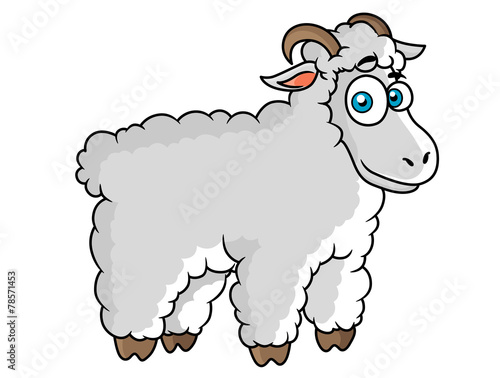 Cartoon farm sheep character