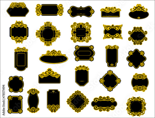 Black and yellow borders or frames