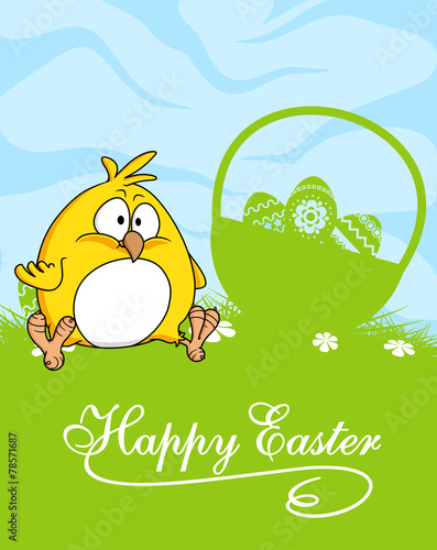 Happy Easter greeting card design