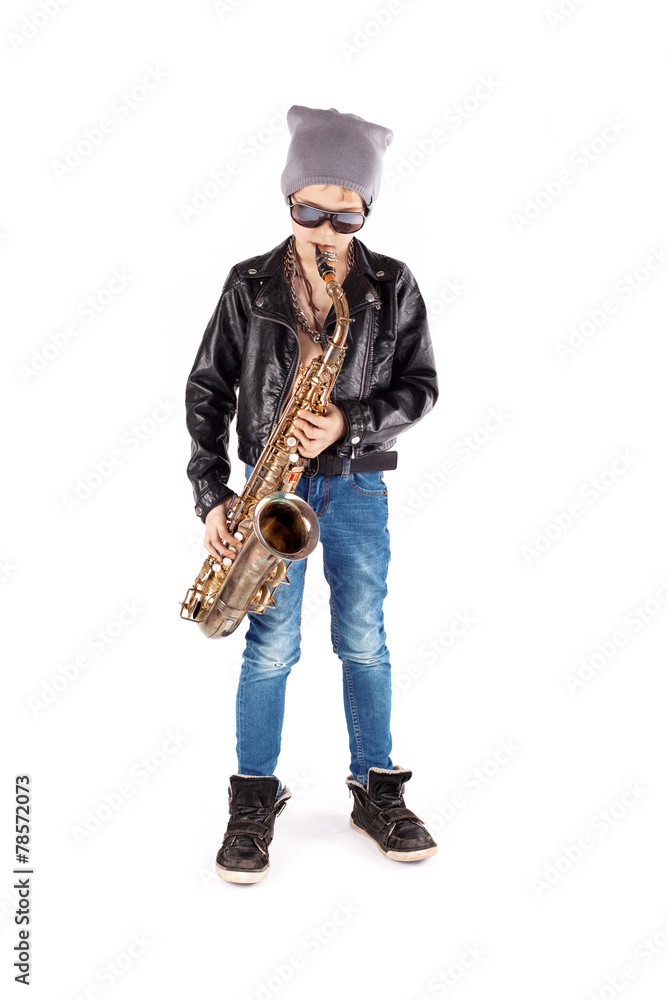Naklejka premium Saxofonspieler