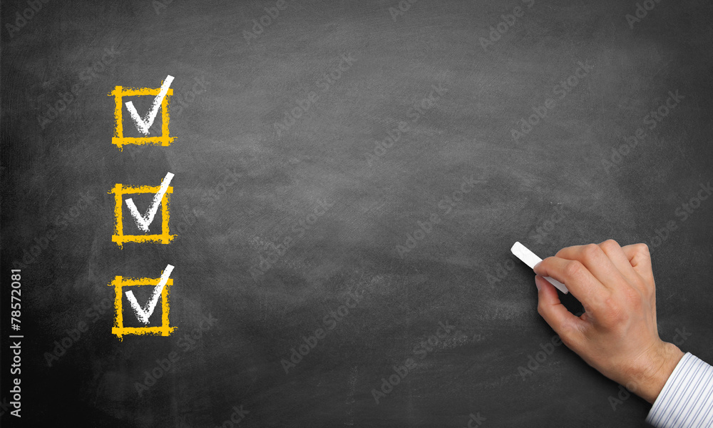 Naklejka premium 3er Checkliste