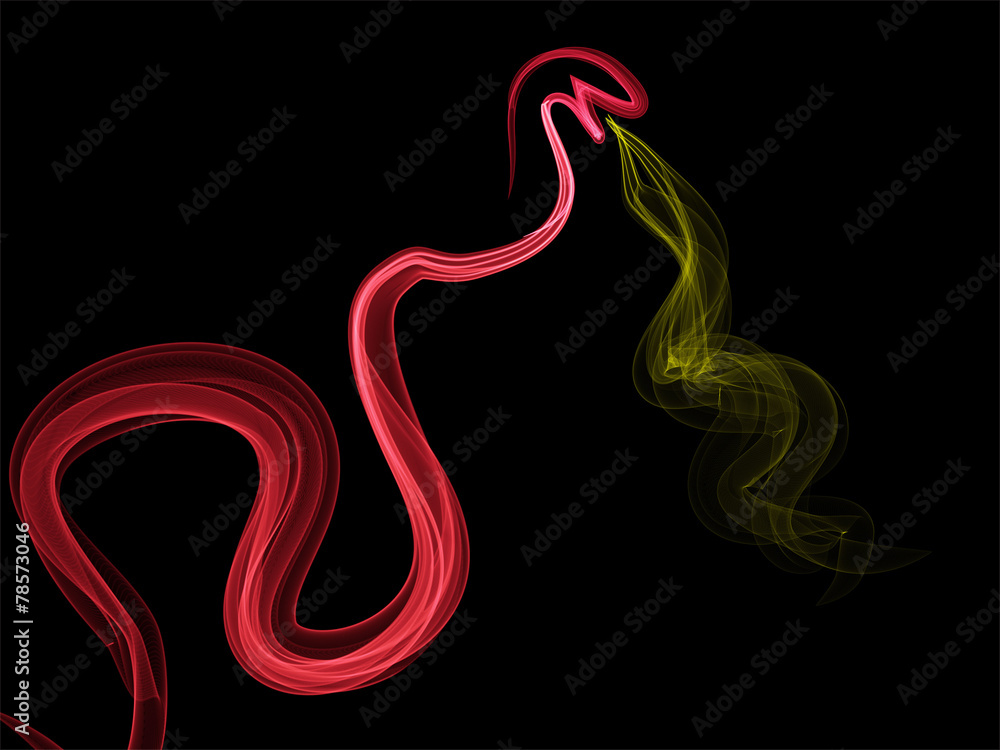 Obraz premium Abstract fantasy dragon background with fire