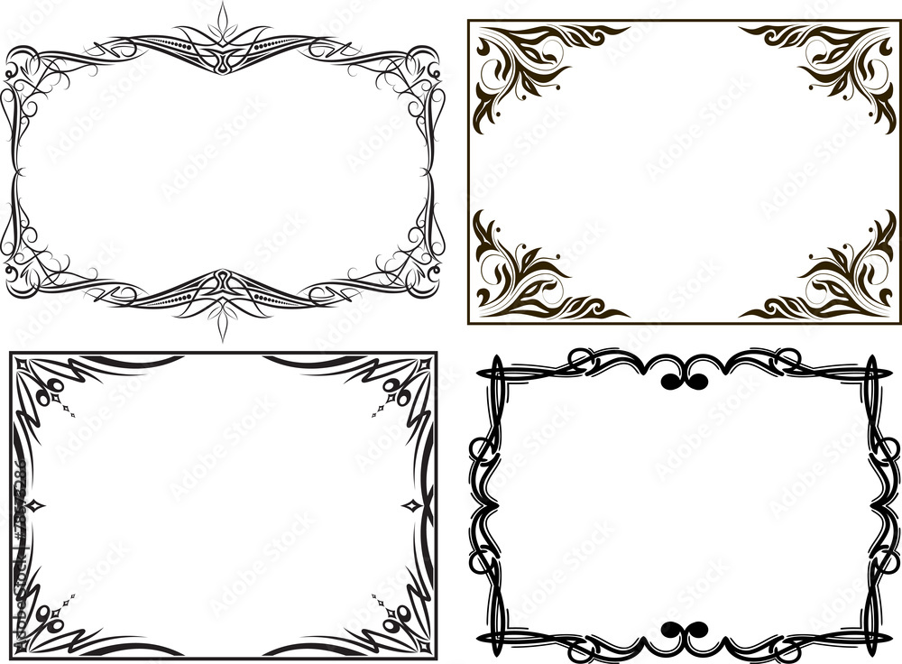 Set of 6 vector frames Set of 6 vector frames