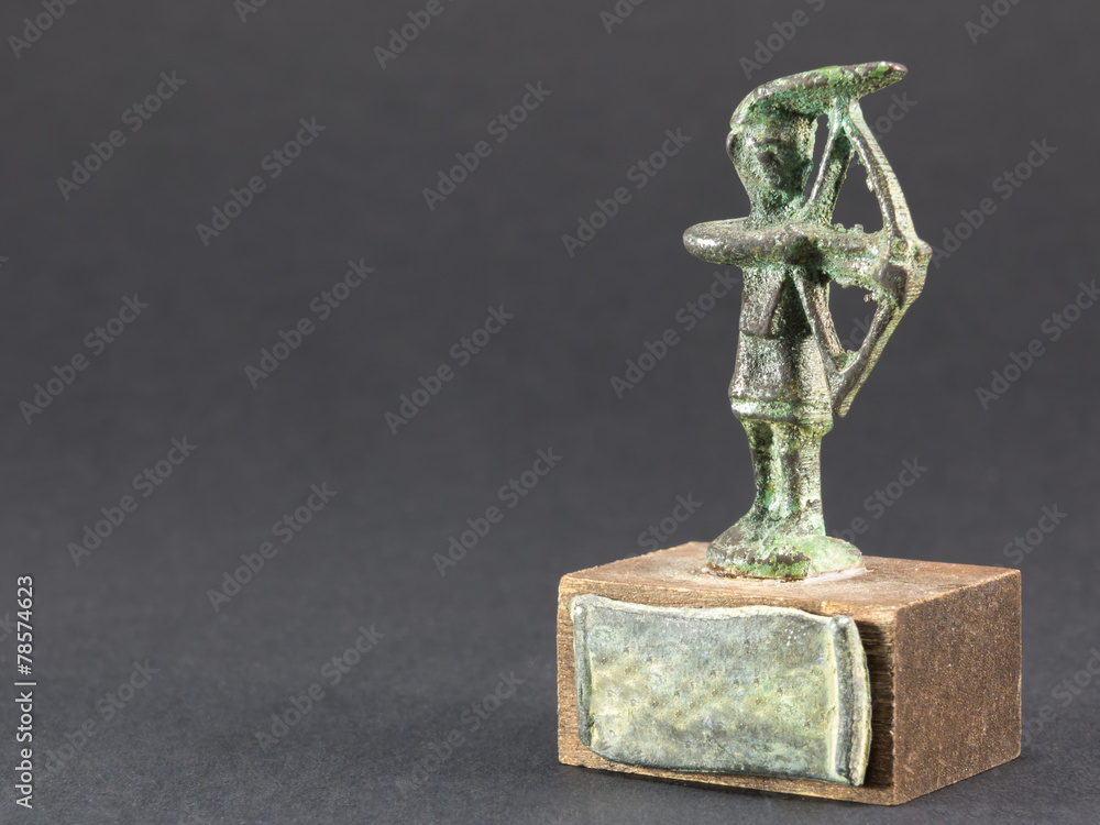 archer bronze figurine, arrow and bow statuette archer bronze figurine, arrow and bow statuette