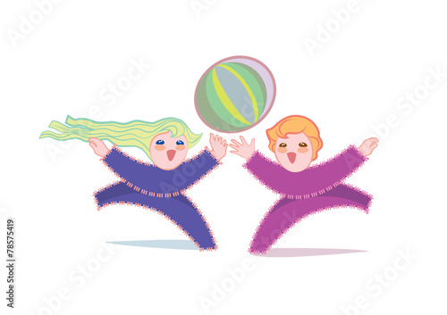 Bambini che giocano a palla