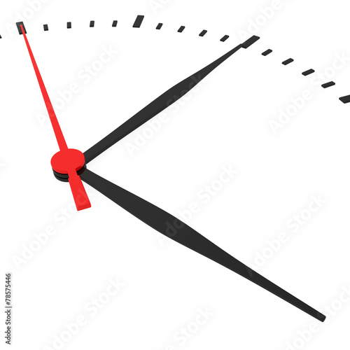 Abstract clock with arrows no numbers on a white background
