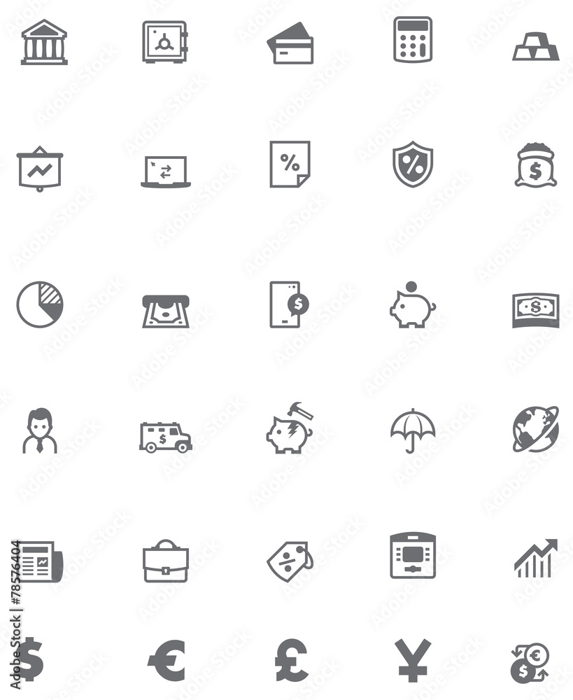 Vector banking icon set Vector banking icon set