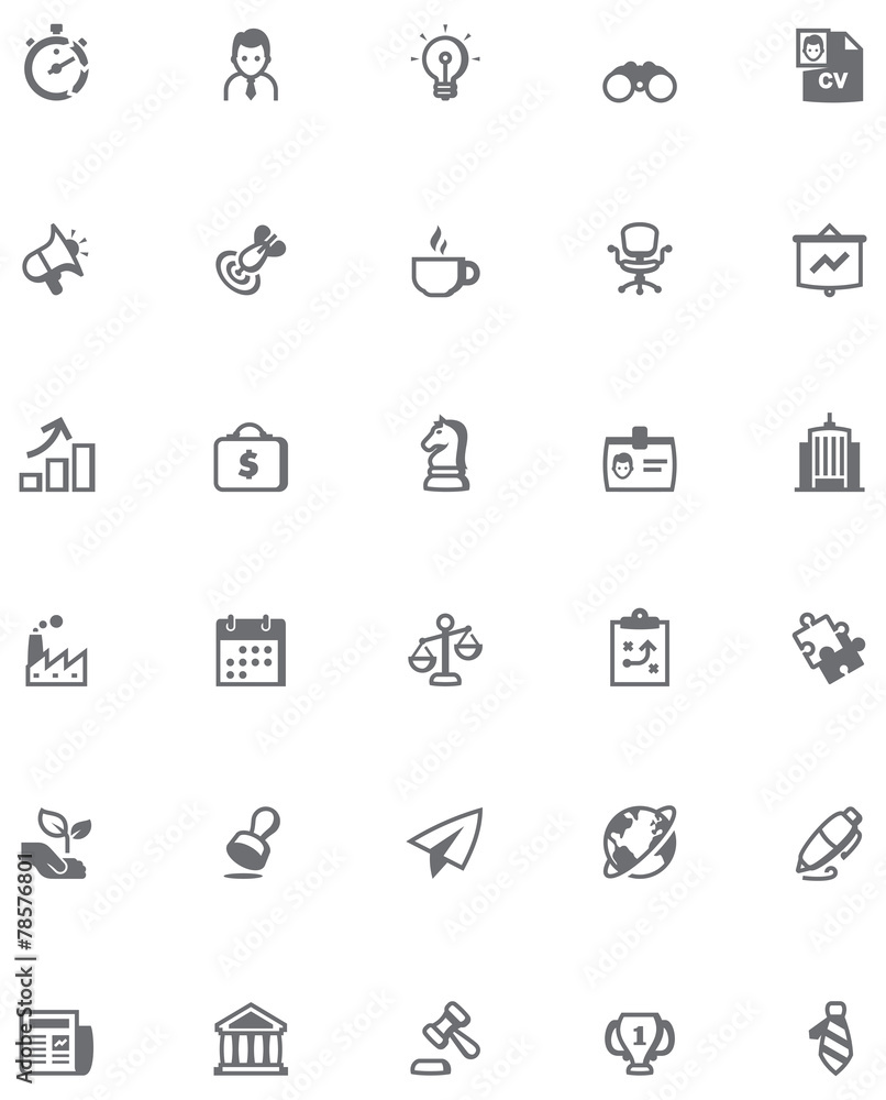 Vector business icon set Vector business icon set