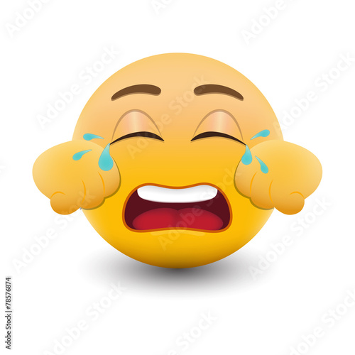 Yellow emoticon cartoon character eps 10 vector