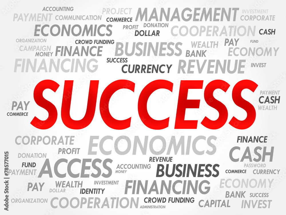 SUCCESS word cloud, business concept SUCCESS word cloud, business concept