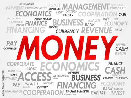 MONEY word cloud, business concept