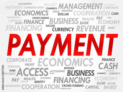 PAYMENT word cloud, business concept