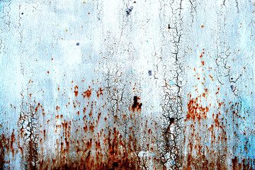 Fototapete Metall rostiges Metall alt und schäbig mit alter Farbe drauf  © andrii kornev