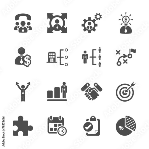 business and management icon set, vector eps10