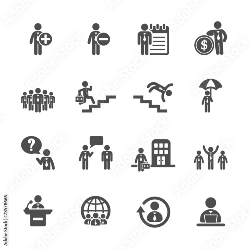 business and human resource management icon set 3, vector eps10