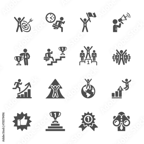 business success icon set, vector eps10