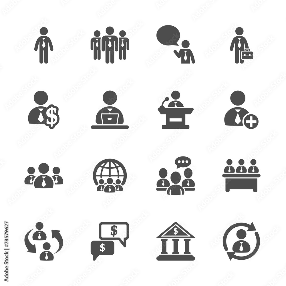 business people icon set, vector eps10 business people icon set, vector eps10