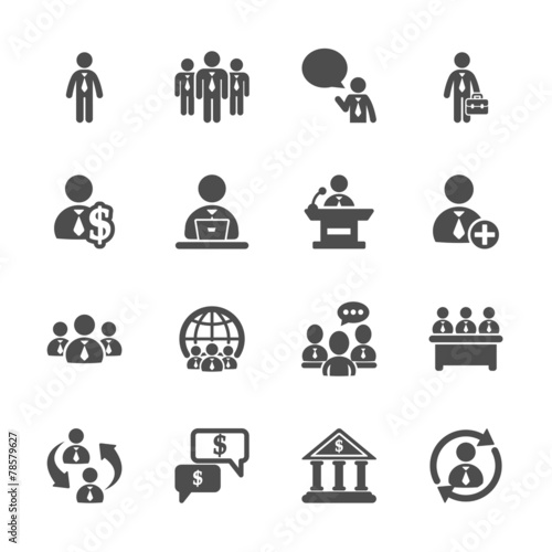 business people icon set, vector eps10