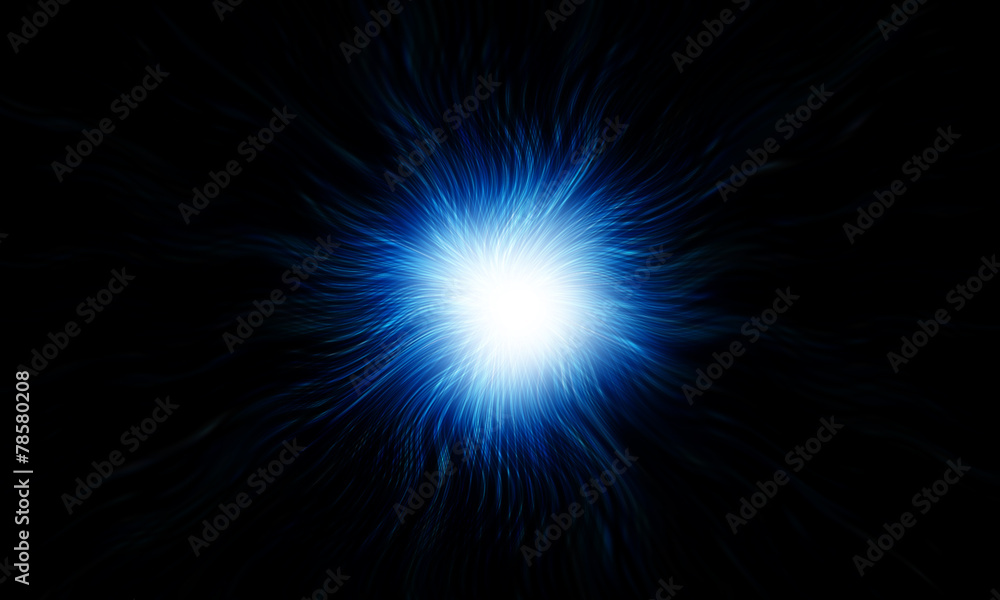 white flash on a blue backgrounds