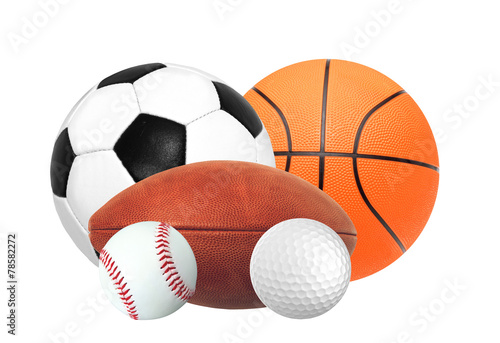 Sports balls isolated on white © wolfelarry