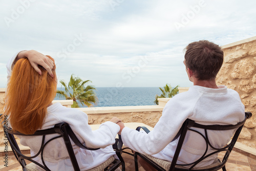 Happy young couple enjoying vacation