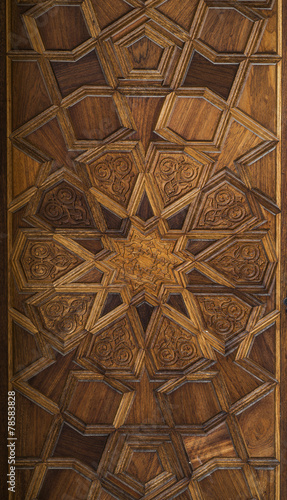 wood door carving