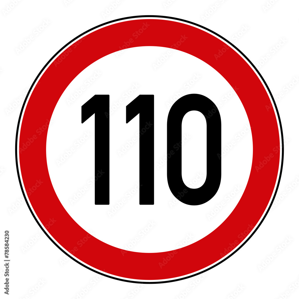 rsr17 RoadSignRound 274 - Höchstgeschwindigkeit 110 km/h - g3252 rsr17 RoadSignRound 274 - Höchstgeschwindigkeit 110 km/h - g3252