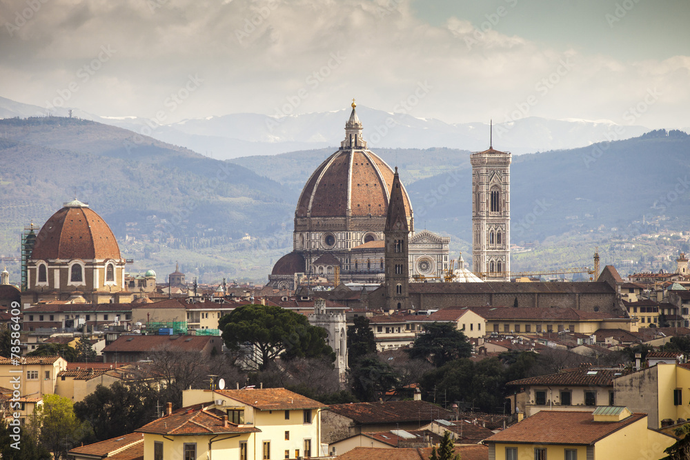 Firenze,veduta della città,il Duomo