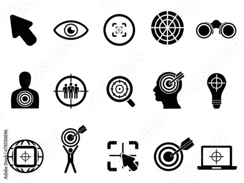 black target icons set