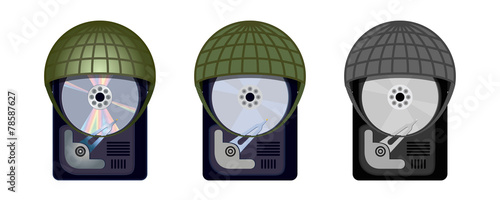 Computer Hard Drive Protects Itself Under Military Helmets