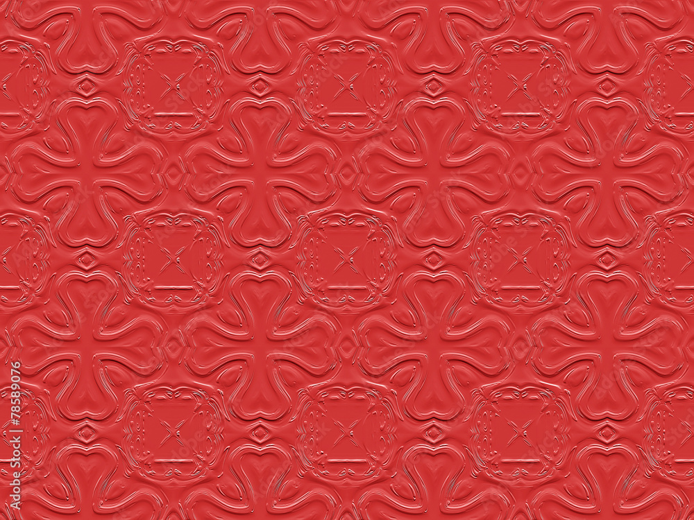 Retro wallpaper pattern in red Retro wallpaper pattern in red