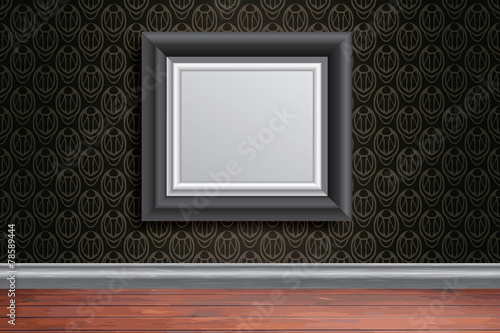 Realistic picture frame vector illustration background