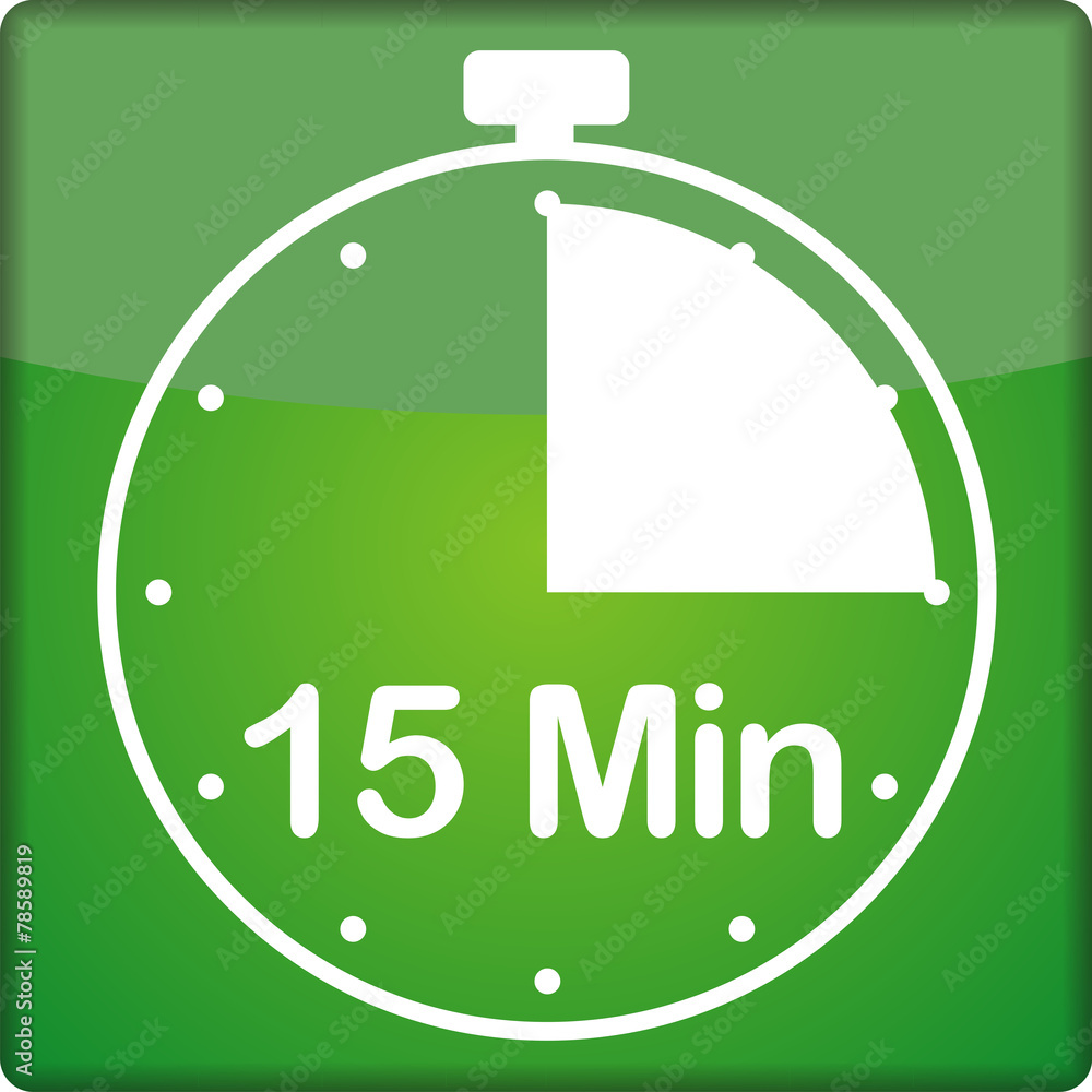 Uhr mit 15 Minuten Uhr mit 15 Minuten
